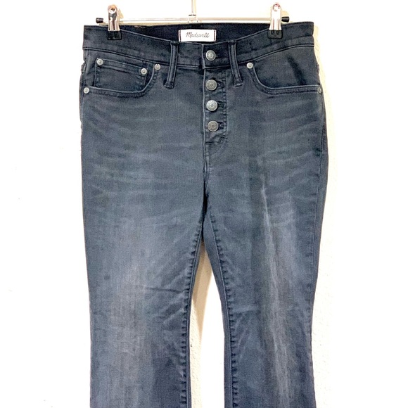 Madewell Charcoal Raw Hem Cali Demi-Boot Jean’s (27s) - Picture 2 of 15